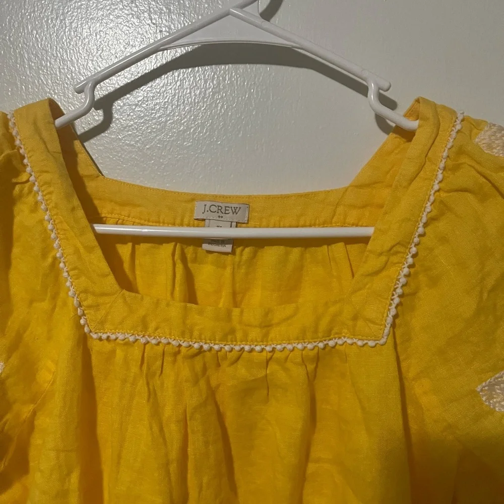 J.crew yellow blouse
